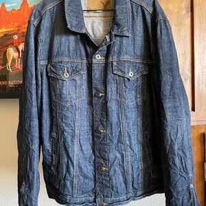 American Eagle Denim Jacket Men's XXXL Dark Wash 100% Cotton Deep Indigo